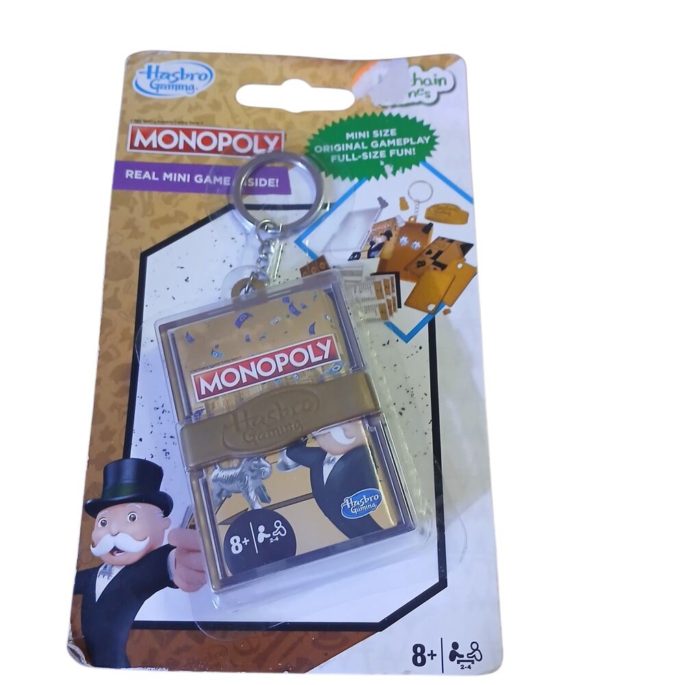 HASBRO GAMING MONOPOLY REAL MINI GAME KEYCHAIN 2021